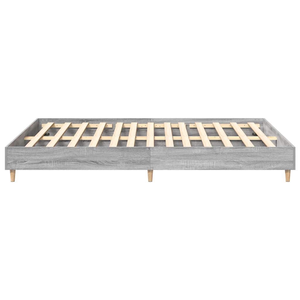 Bedframe zonder matras 140x200 cm spaanplaat grijs Sonoma
