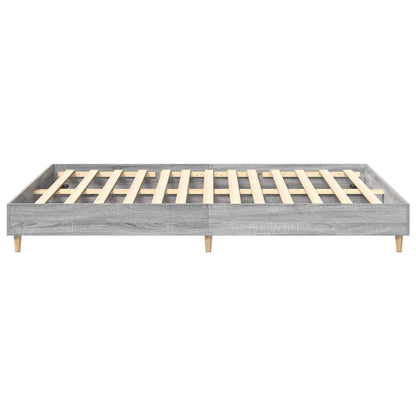 Bedframe zonder matras 140x200 cm spaanplaat grijs Sonoma