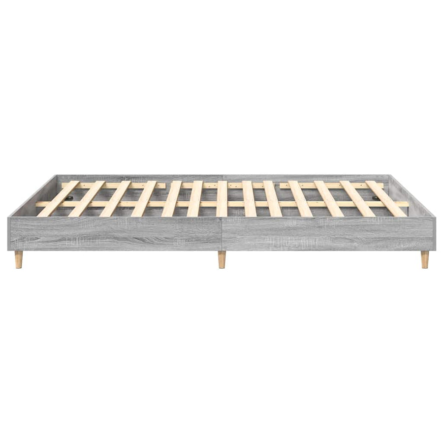 Bedframe zonder matras 140x200 cm spaanplaat grijs Sonoma