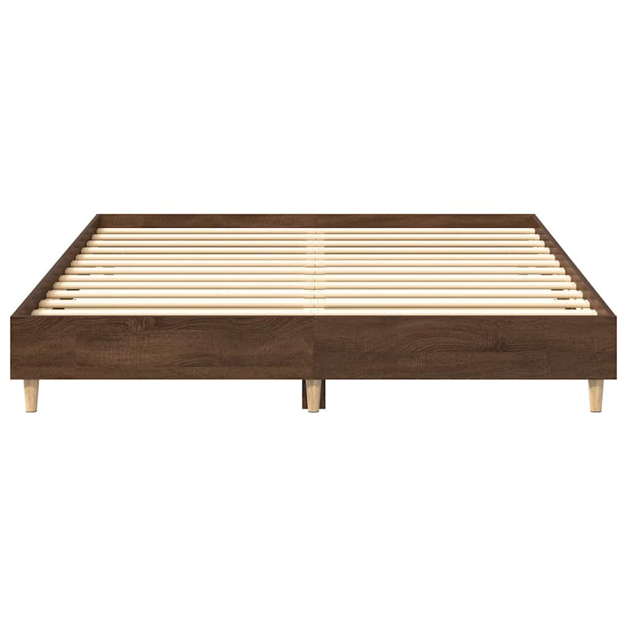 Bedframe zonder matras 140x200 cm spaanplaat bruin eikenkleurig