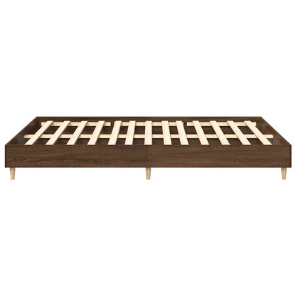 Bedframe zonder matras 140x200 cm spaanplaat bruin eikenkleurig