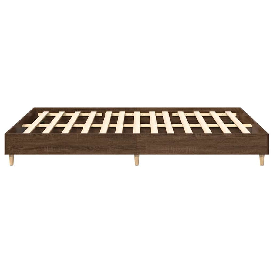 Bedframe zonder matras 140x200 cm spaanplaat bruin eikenkleurig