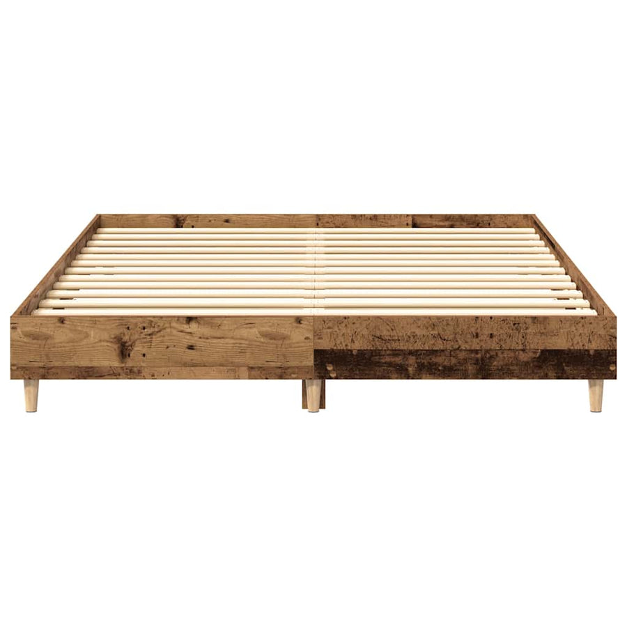 Bedframe zonder matras 140x200 cm spaanplaat bewerkt hout