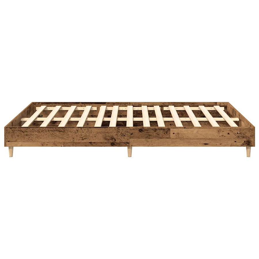 Bedframe zonder matras 140x200 cm spaanplaat bewerkt hout