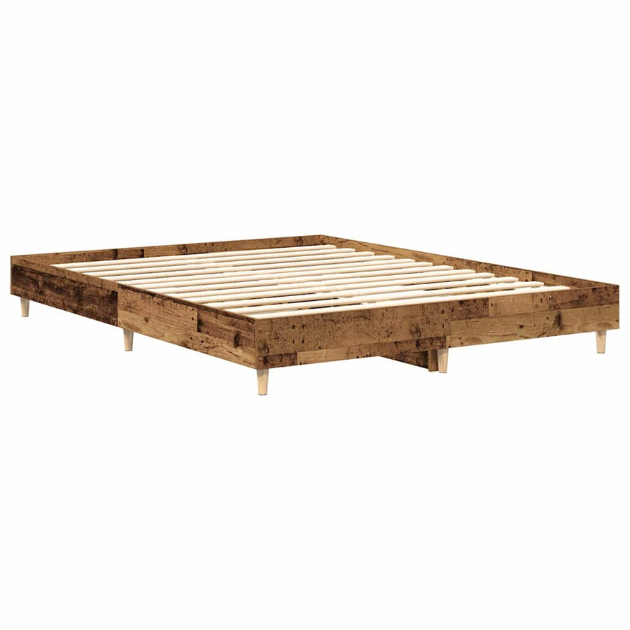 Bedframe zonder matras 140x200 cm spaanplaat bewerkt hout