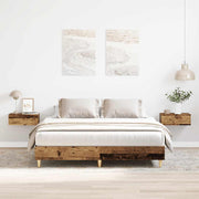 Bedframe 140x200 cm spaanplaat oud hout