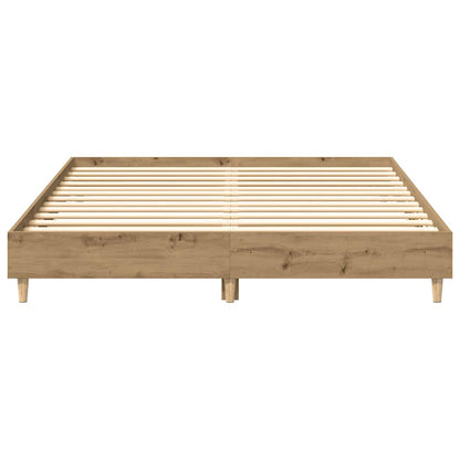 Bedframe zonder matras 140x200 cm spaanplaat artisanaal eiken