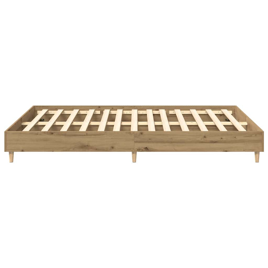 Bedframe zonder matras 140x200 cm spaanplaat artisanaal eiken