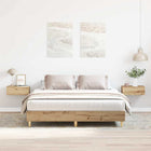 Bedframe 140x200 cm spaanplaat artisanaal eiken