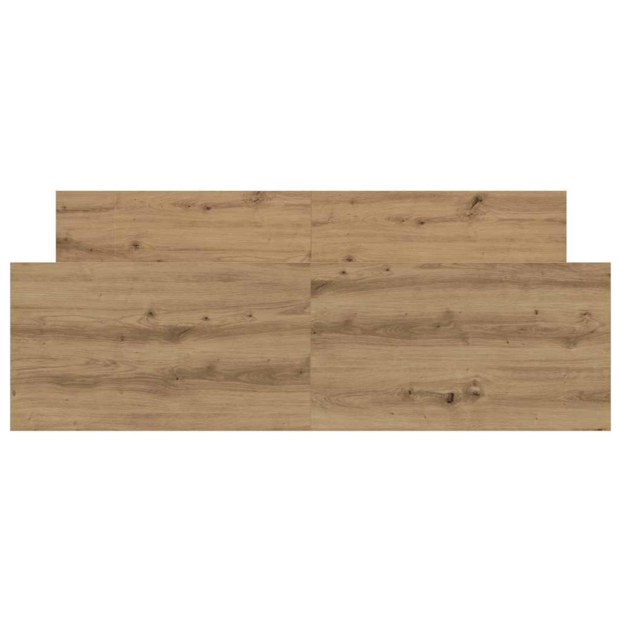 Bedframe zonder matras spaanplaat artisanaal eikenkleurig