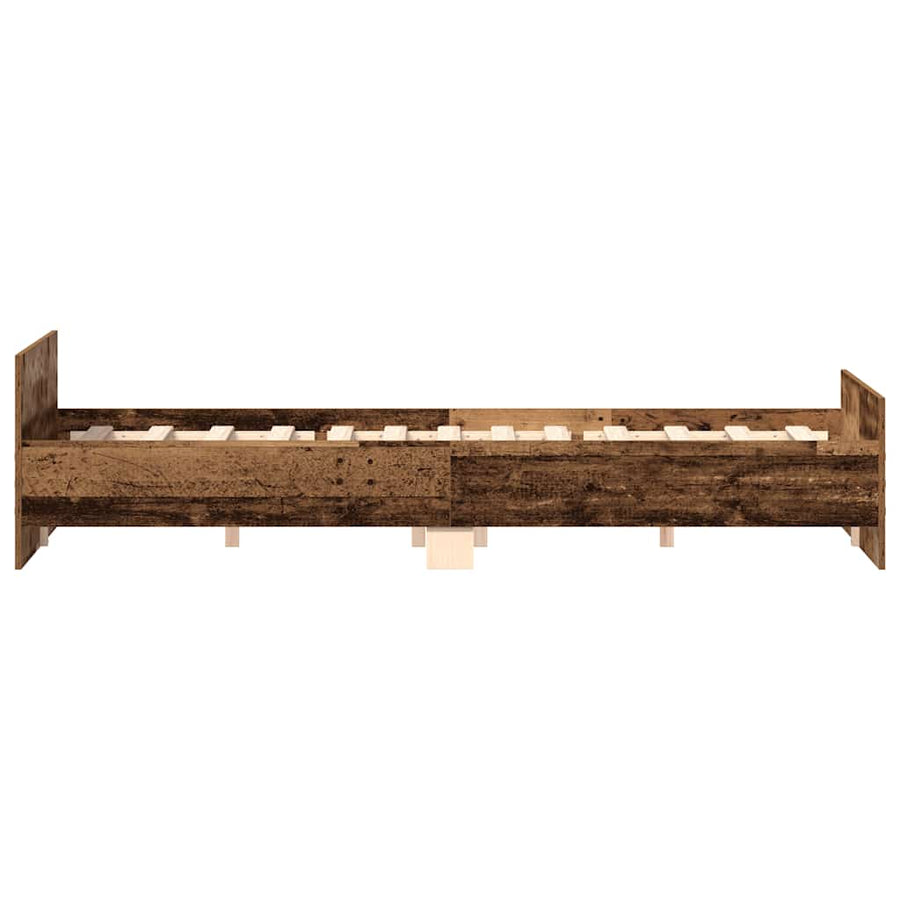 Bedframe Zonder Matras Bewerkt Hout Oud Hout 160 x 200 cm