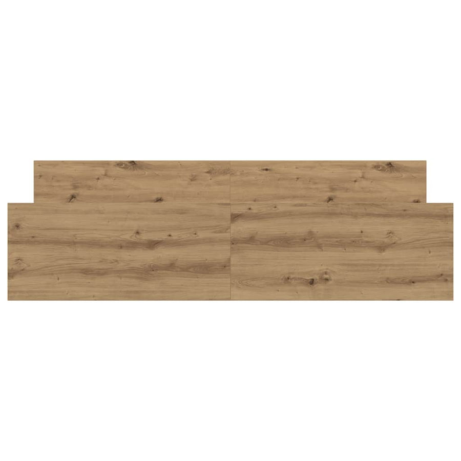 Bedframe zonder matras spaanplaat artisanaal eikenkleurig