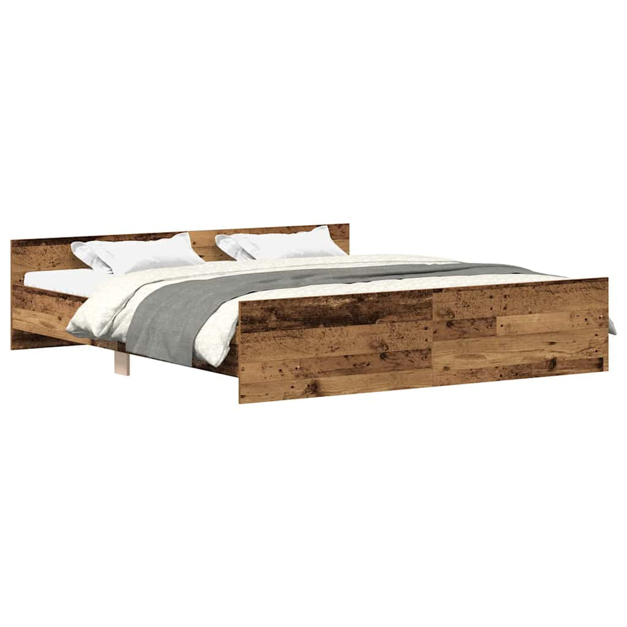 Bedframe Zonder Matras Bewerkt Hout Oud Hout 180 x 200 cm