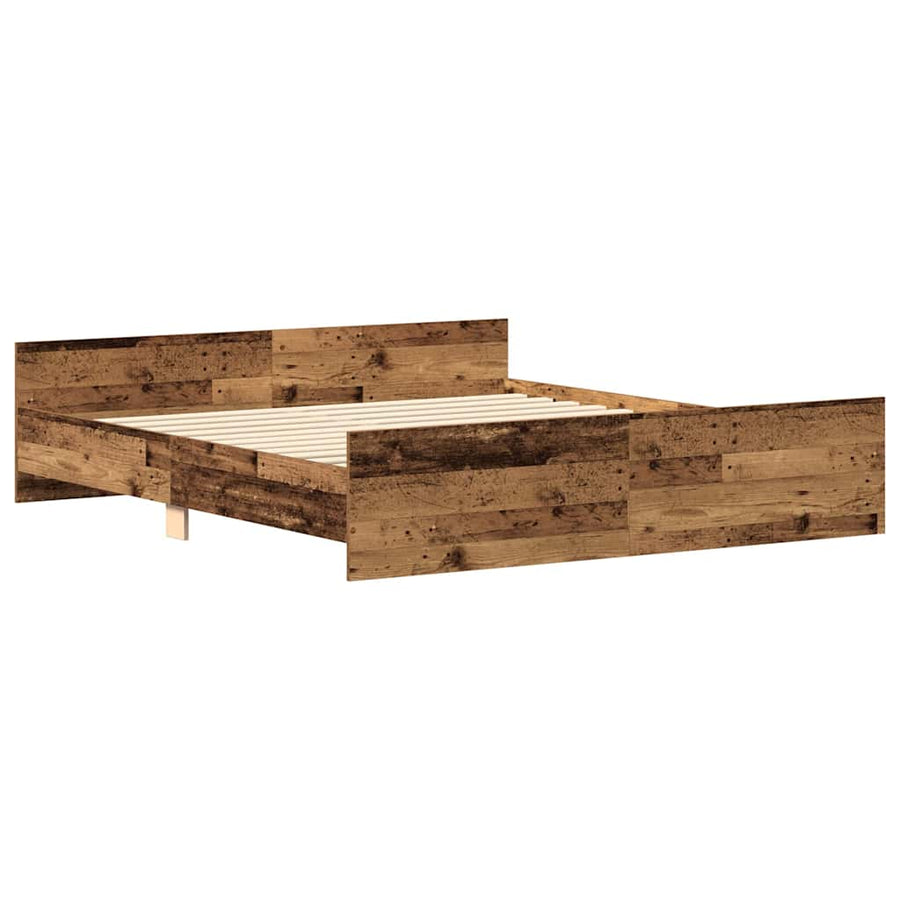 Bedframe Zonder Matras Bewerkt Hout Oud Hout 180 x 200 cm