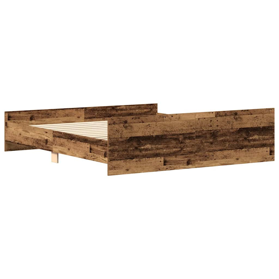 Bedframe Zonder Matras Bewerkt Hout Oud Hout 180 x 200 cm
