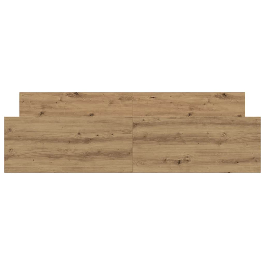 Bedframe zonder matras spaanplaat artisanaal eikenkleurig