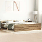 Bedframe 180x200 cm spaanplaat eikenkleurig