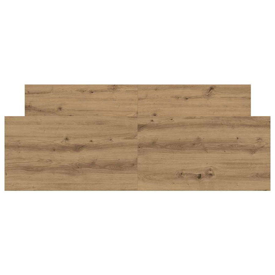 Bedframe zonder matras spaanplaat artisanaal eikenkleurig