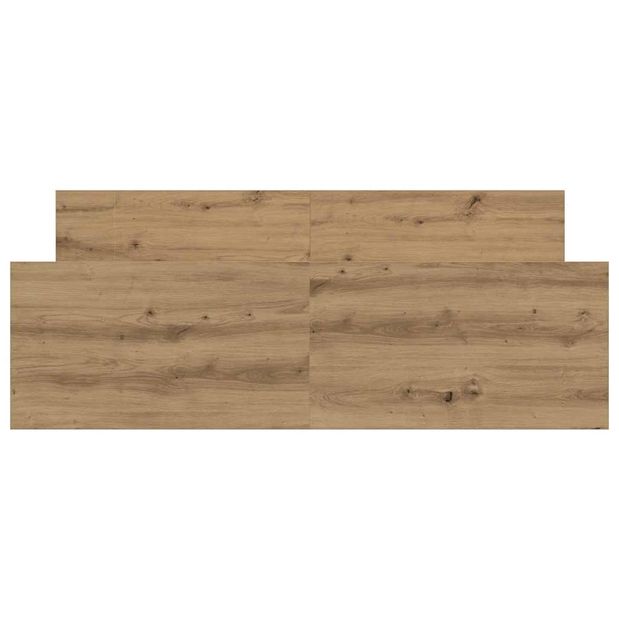 Bedframe zonder matras spaanplaat artisanaal eikenkleurig