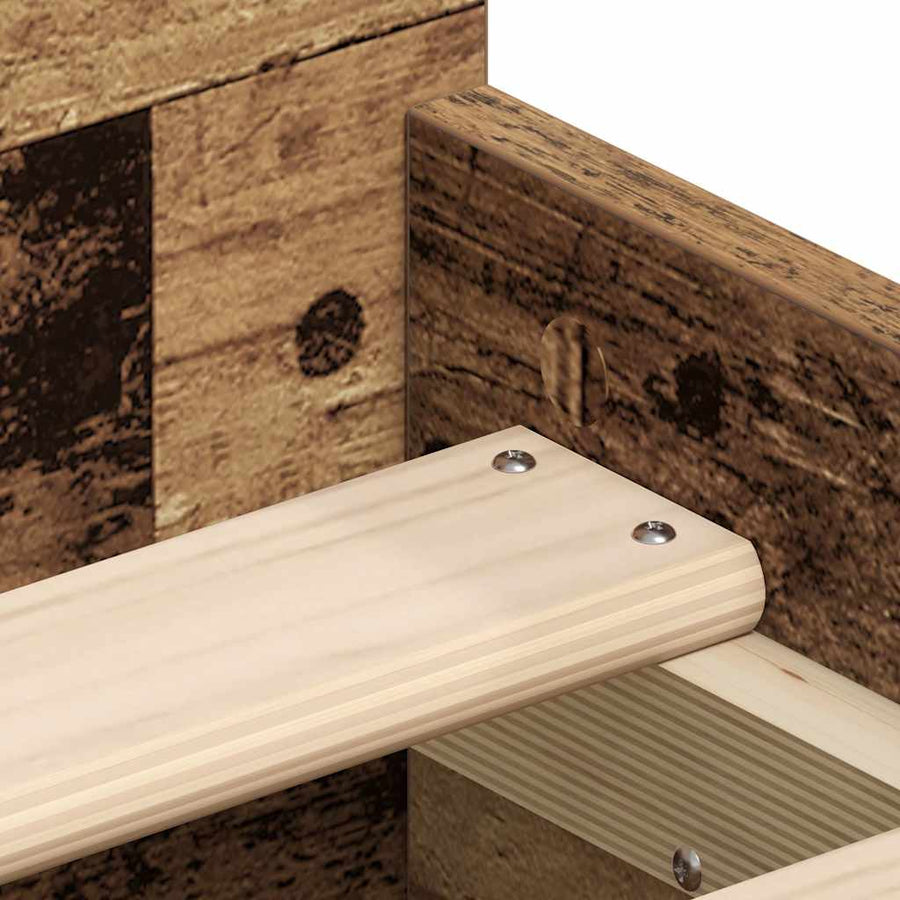 Bedframe zonder matras 100x200 cm bewerkt hout oud hout
