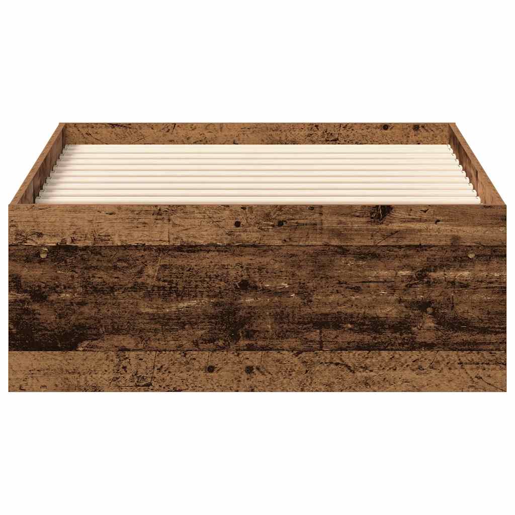 Bedframe zonder matras 100x200 cm bewerkt hout oud hout