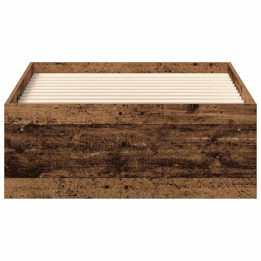 Bedframe zonder matras 100x200 cm bewerkt hout oud hout