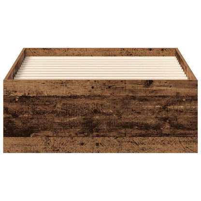 Bedframe zonder matras bewerkt 90x190 cm bewerkt hout oud