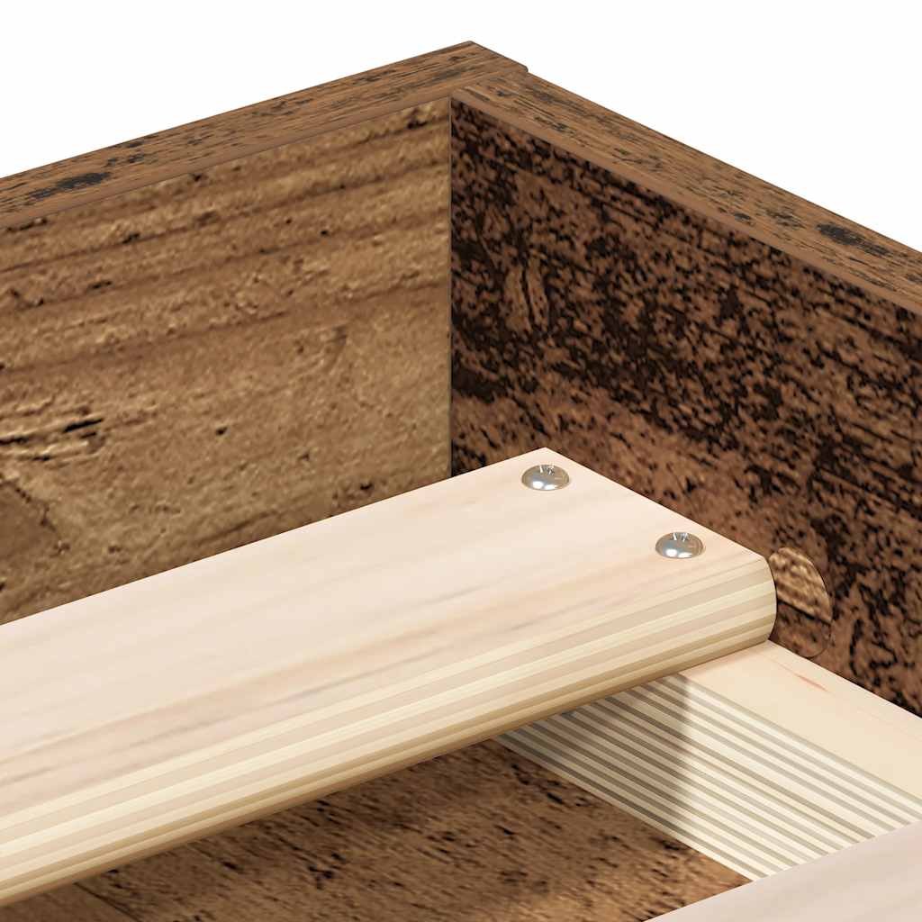 Bedframe zonder matras 200x200 cm bewerkt hout oud hout