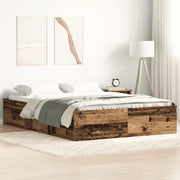 Bedframe 120x200 cm bewerkt hout oud hout