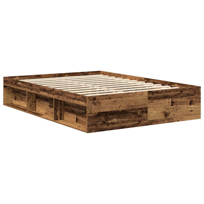 Bedframe zonder matras 140x200 cm bewerkt hout oud hout