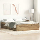 Bedframe 160x200 cm spaanplaat eikenkleurig