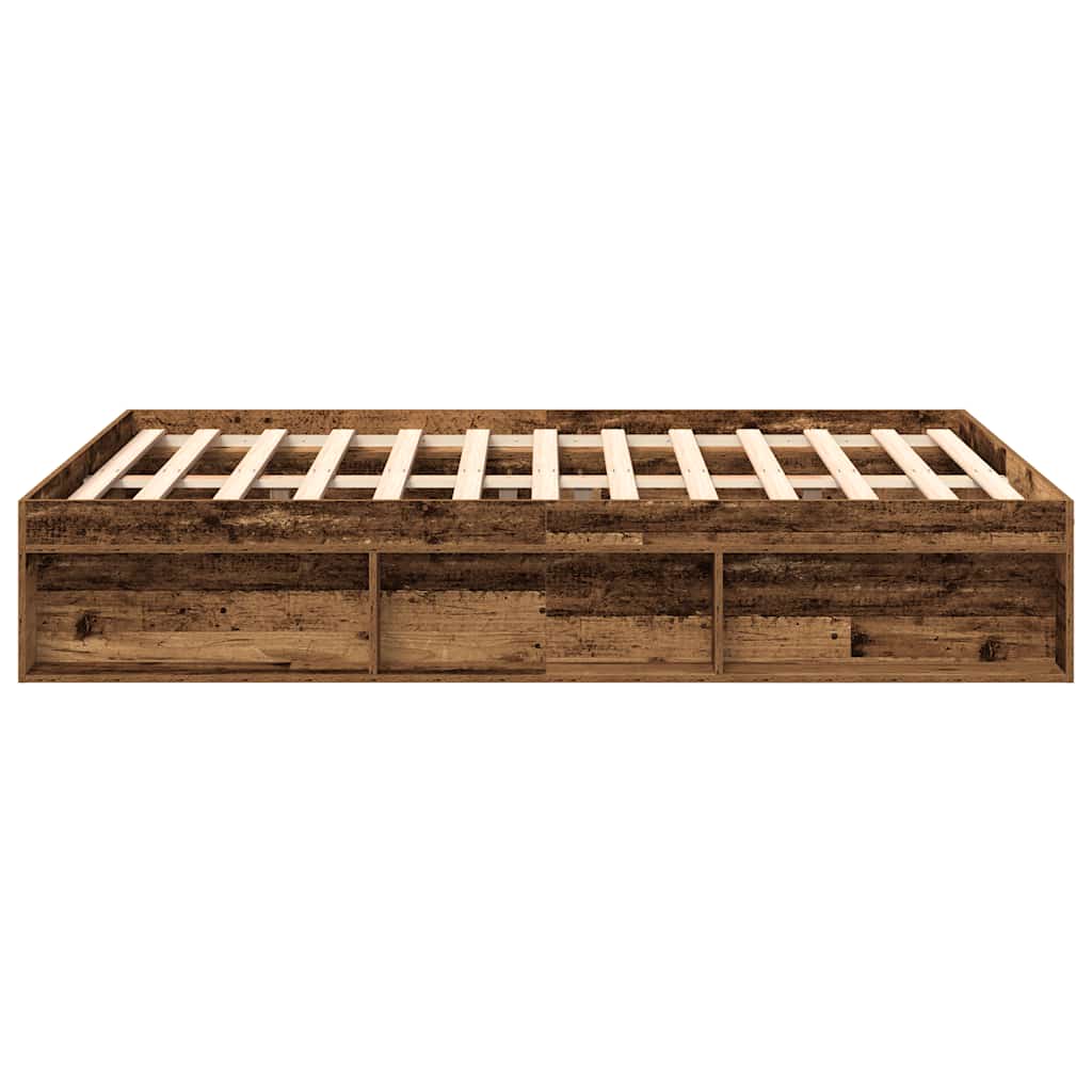 Bedframe zonder matras 160x200 cm bewerkt hout oud hout