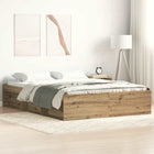 Bedframe spaanplaat artisanaal eikenkleurig