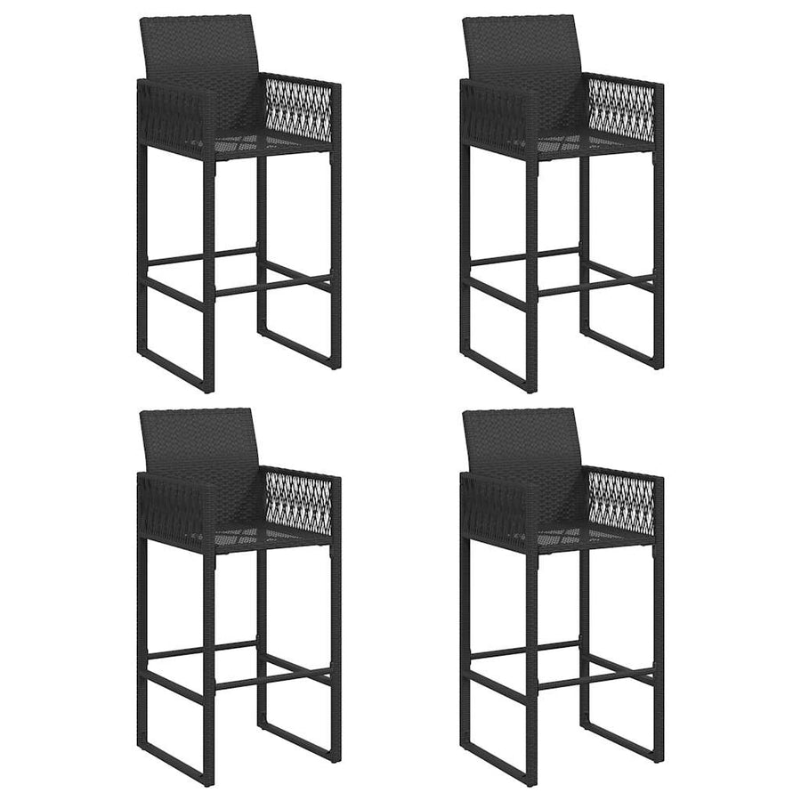 5-Delige Tuinbarset Zonder Kussens Poly Rattan Acacia 4