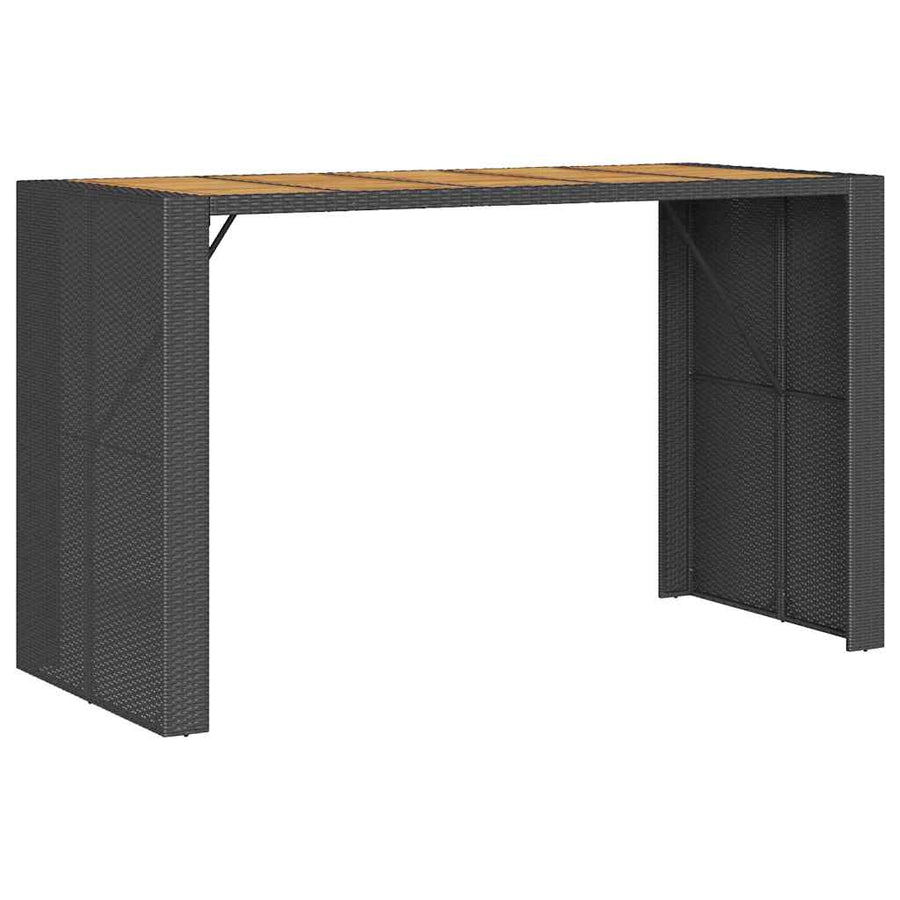 5-Delige Tuinbarset Zonder Kussens Poly Rattan Acacia 4