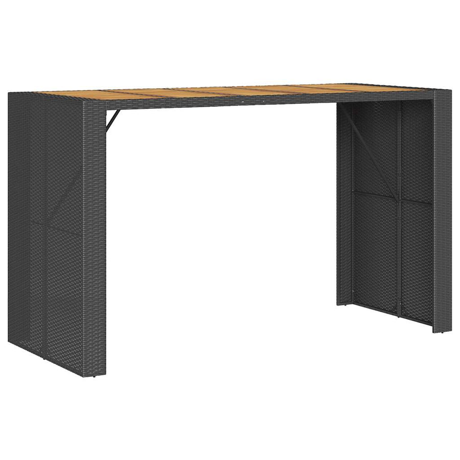 7-Delige Tuinbarset Zonder Kussens Poly Rattan Acacia 6
