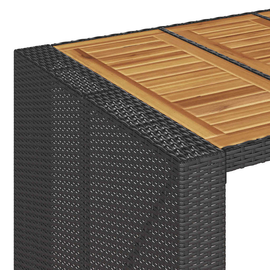 3-Delige Tuinbarset Met Kussens Poly Rattan Acacia 2