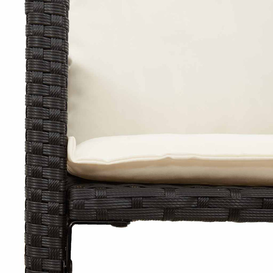 5-Delige Tuinbarset Met Kussens Poly Rattan Acacia 4
