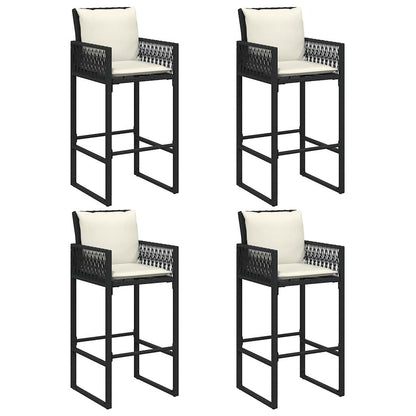 5-Delige Tuinbarset Met Kussens Poly Rattan Acacia 4