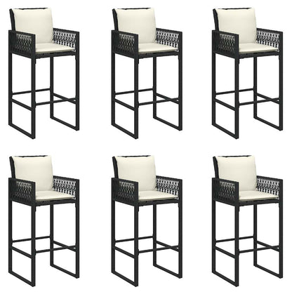 7-Delige Tuinbarset Met Kussens Poly Rattan Acacia 6
