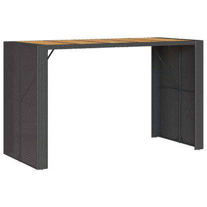 7-Delige Tuinbarset Met Kussens Poly Rattan Acacia 6