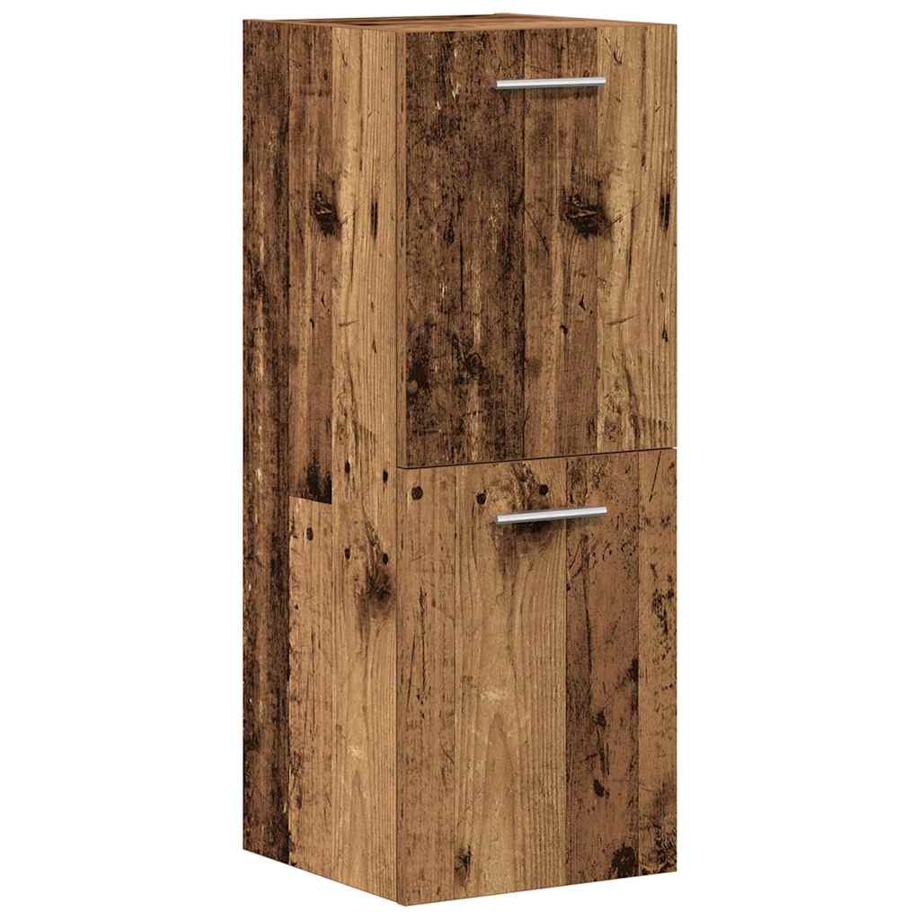 5-delige Badkamermeubelset bewerkt hout oud houtkleurig