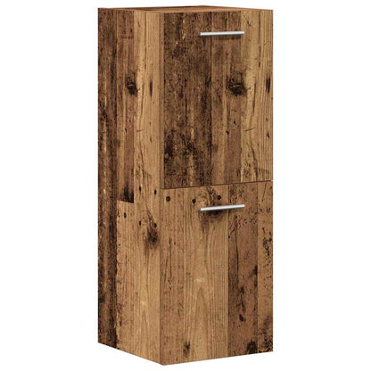 5-delige Badkamermeubelset bewerkt hout oud houtkleurig