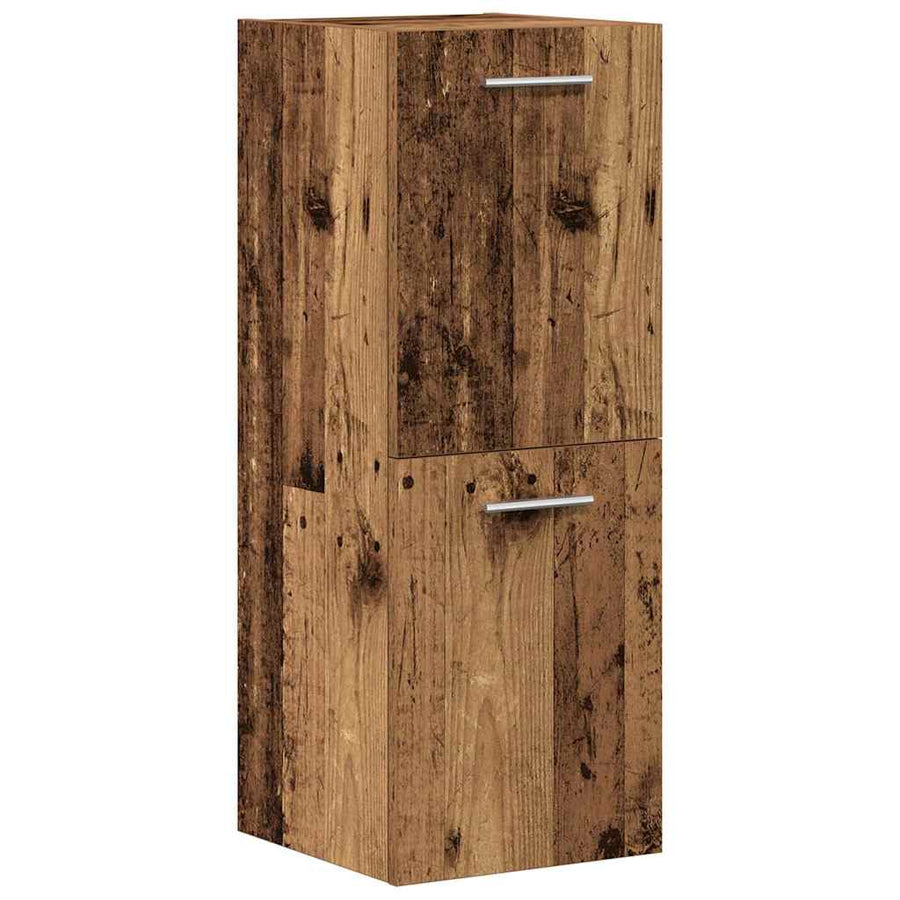 5-delige Badkamermeubelset bewerkt hout oud houtkleurig