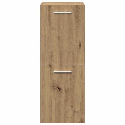 5-delige Badkamermeubelset bewerkt hout artisanaal eikenkleur