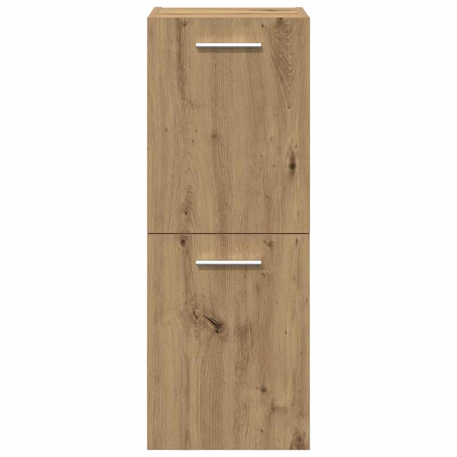 5-delige Badkamermeubelset bewerkt hout artisanaal eikenkleur