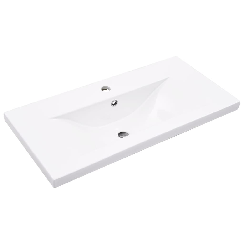 Wastafelkast ingebouwde wastafel 81x39,5x49 cm artisanaal eiken