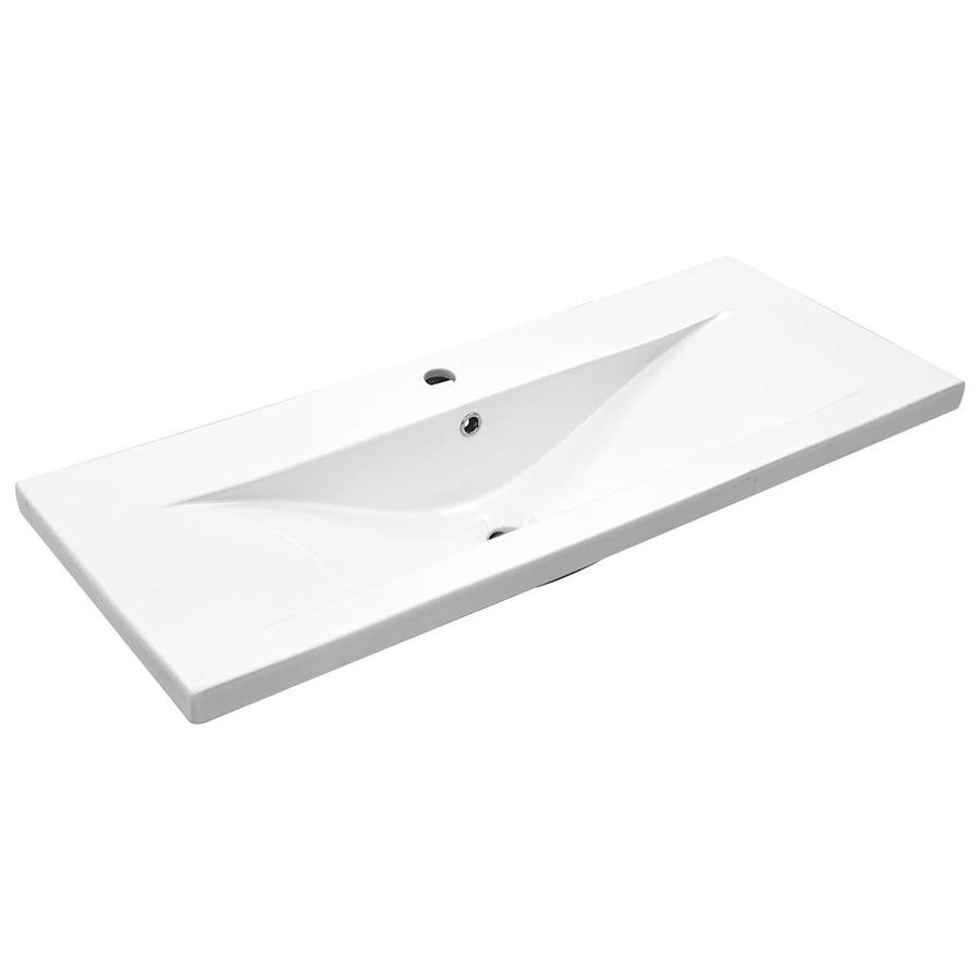 Wastafelkast met ingebouwde wastafel 101x39,5x49 cm oud hout