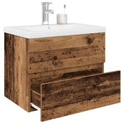 Wastafelkast 60x38.5x45 cm oud houtkleurig met wasbak