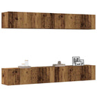 Tv-meubel set 100x30x30 cm oud hout